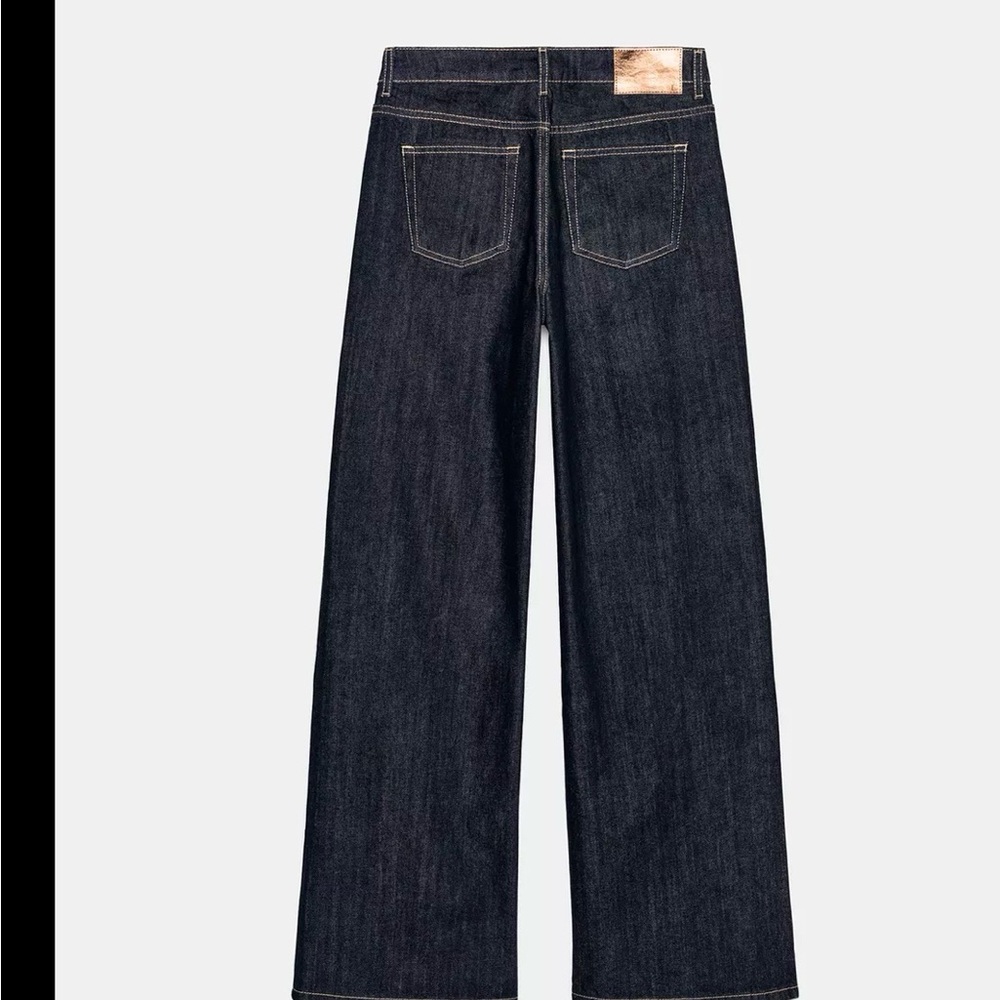 Zara Black High-Waist Wide-Leg Jeans - Picture 4 of 4